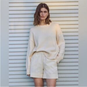 NWT Everlane Organic Cotton The Boxy Sweater in Everyday Cotton Canvas Size XS
